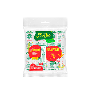 Kit Sache Garfo e Faca Branco Its Bio - C/50un | Strawplast