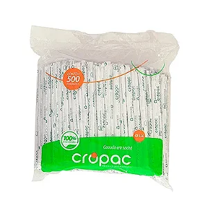 Canudo Biodegradável 20cm Sache CB 526 Caixa com 500un | Cropac