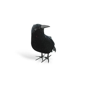 Boneco Corvo Gralha Preta 17cm - Cromus