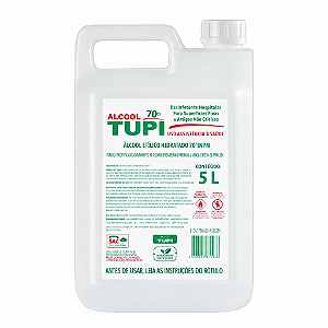 Alcool Liquido 70% 5L Antisséptico | TUPI