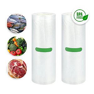 Rolo Saco A Vácuo Grofado 7 Camadas BPA Free Multiuso - 25cm X 5m