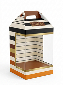 Caixa Maleta Vertical para Ovo 500g Sortida com Visor C/6 UN | Cromus