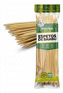 Espeto de Bambu com 50 unidades - Kit C/10un | Inoven