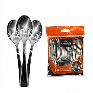 Mini Colher Prata com 30 unidades | Silverplast