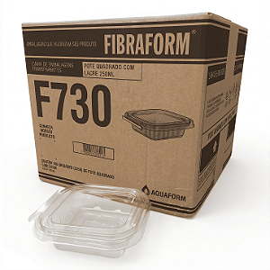 Pote Plástico Quadrado F-730 / F-731 / F-732 com Lacre Transparente | Fibraform