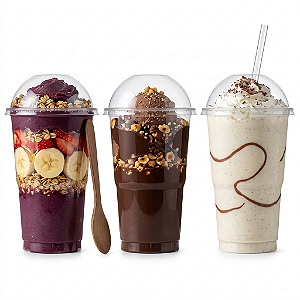 Copo Crystal Bello com Tampa Bolha – Pacote com 20 unidades | Plastilania