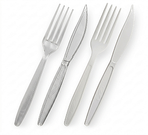 Kit Master Garfo e Faca Descartável - C/50un | Plastilania