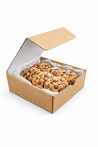 Caixa para Cookies Kraft 13x13x4,5 - 25un | Zeki