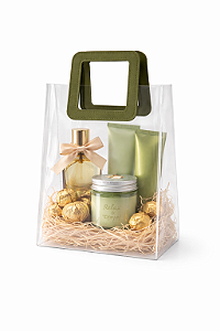 Sacola PVC com alça retangular 19,4x17x9 cm Coloridas | Cromus