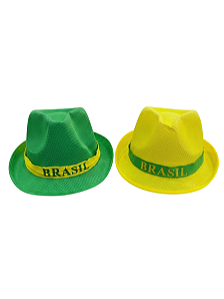 Chapéu Malandrinho Verde e Amarelo Brasil Copa Do Mundo Torcida | Modamix