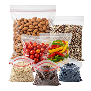 Saco Zip Hermético Transparente Multiuso Alimentos e Organização | Inoven