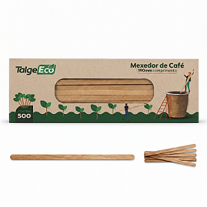 Mexedor de Café Madeira Eco Biodegradável - C/500un | Talge