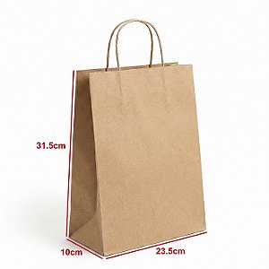 sacola kraft 23,5x10x31,5 | LC Embalagens