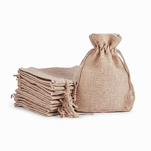 Saquinho de Juta 17x23cm Marrom | Fox Import