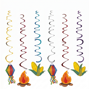 Enfeite Espiral Figuras Junina C/06 | Modamix