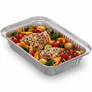 Bandeja Marmita de Alumínio M131 750ml - 100 unidades | Mello