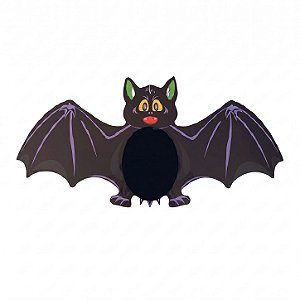 Enfeite em Papel Morcego Halloween 61x28cm | PartiuFesta