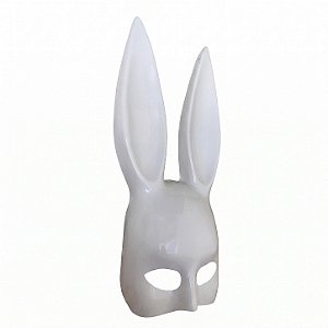 Máscara Grande Coelho Playboy Branca
