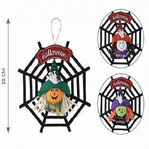 Enfeite Halloween Teia Sortida 25cm