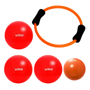 Anel Flexível + Over Ball 25 Cm + 3 Bolas Suíças 45 Cm