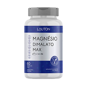 Magnesio Dimalato Max 60 Capsulas Vegano Lauton Nutrition Sem sabor