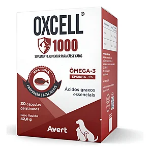 Oxcell 1000 Mg Avert Suplemento Vitamínico Para Cães E Gatos