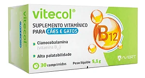 Suplemento Avert Vitecol Para Cães E Gatos - 30 Comprimidos