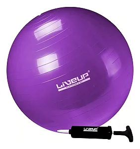 Bola Suiça Premium - 55cm - Roxa - Liveup Sports Com Bomba
