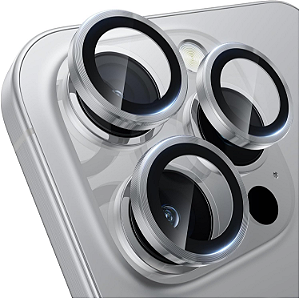 Lente de Câmera - Brava® - iPhone 16 Pro e Pro Max  – Cor Titânio Branco