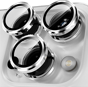 Lente de Câmera - Brava® - iPhone 15 Pro e 15 Pro Max – Titânio Branco.
