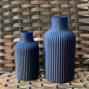 Conjunto Vaso Cachepot azul escuro 17cm e 15cm - Design Moderno e Ecológico, Biodegradável