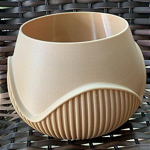 Vaso Decorativo Bege com Design Orgânico – Peça Moderna para Decoração de Ambientes