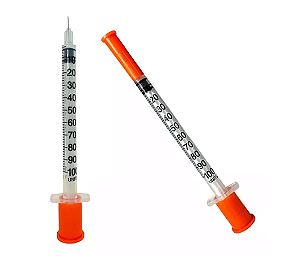 Seringa Insulina C/Ag Fixa 0,25 X 6 1Ml (31G) CX 100  - Medix