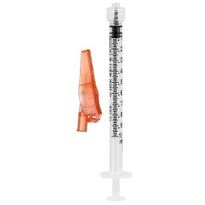 Seringa 1ML Luer Lock Com Agulha de Segurança 25X0,5MM (25G*1) | SOL-CARE