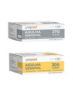 Agulha Gengival Uniqmed - Caixa com 100 unidades - Uniqmed