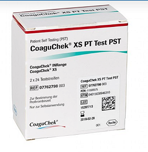 Tiras Coaguchek P/ Teste Coagulação Sangue - Roche 48 Tiras