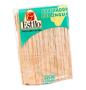 Abaixador de Lingua Em Madeira C/100 - Estilo