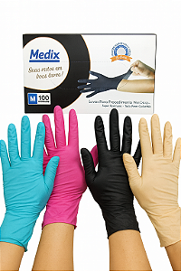 Luva Nitrilica S/Pó Cx Com 100Un - Medix