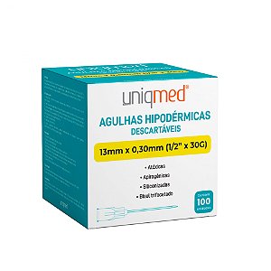 Agulha Hipodérmica (cx com 100 un) -  Uniqmed