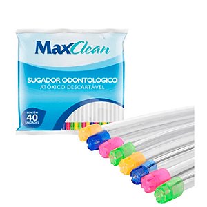 Sugador Odontológico Maxclean (Dreno de Sucção) – Pacote com 40 Unidades