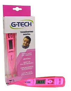 Termômetro Clínico Digital Febre G-tech Th150 Rosa