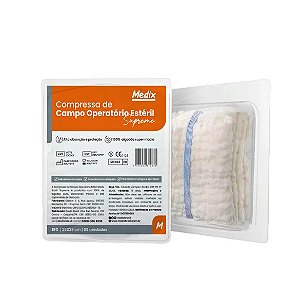 Campo Operatório Estéril 25x28cm 18g 5 unidades - Medix