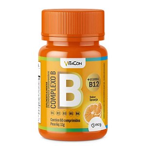 Vitacon Complexo B + B12 60 Comprimidos Orodispersiveis Sabor Laranja - MCG