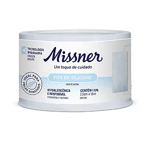 Fita de Silicone Hipoalergênica 2,5mm x 1,5m – Missner