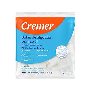 Algodão Hidrófilo em Bola 50g – Cremer