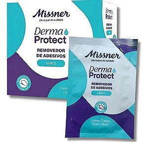 Lenço Removedor de Adesivos Derma Protect 14cm x 15cm com 30 Unidades – Missner