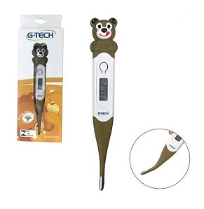 Termômetro Clínico Digital Infantil G-Tech TH400 Urso Flexível