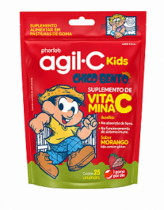 Agil-C Kids Vitamina C Sabor Morango Com 25 Pastilhas Pharlab