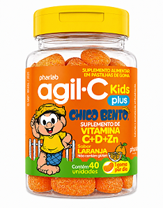 Agil-C Kids Plus Chico Bento Sabor Laranja 40 Gomas  Pharlab
