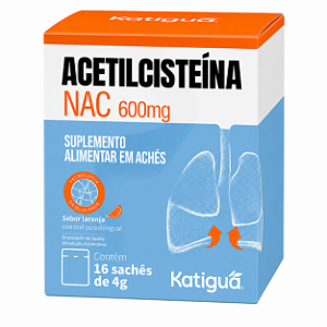 Acetilcisteia NAC 600mg + vit C + D3 + zinco - 16 caps -Katigua
